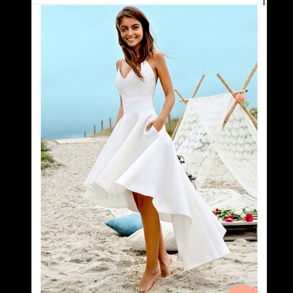 High-low summer wedding dress size 2